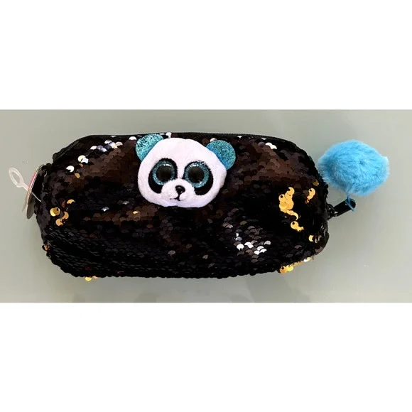 TY Flippables Sequin Bamboo the Panda Backpack and Pencil Case Set for K… - Picture 6 of 9